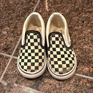 Kids Vand Checkered Slip-On Shoes